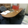 72 in. Med Oak Bullet Shaped Meeting Table
